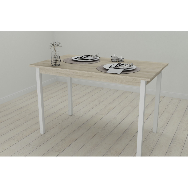 Стол кухонный Ferrum-decor Марио 75x120x60 Белый ДСП Сонома 16мм (FRD-106320)