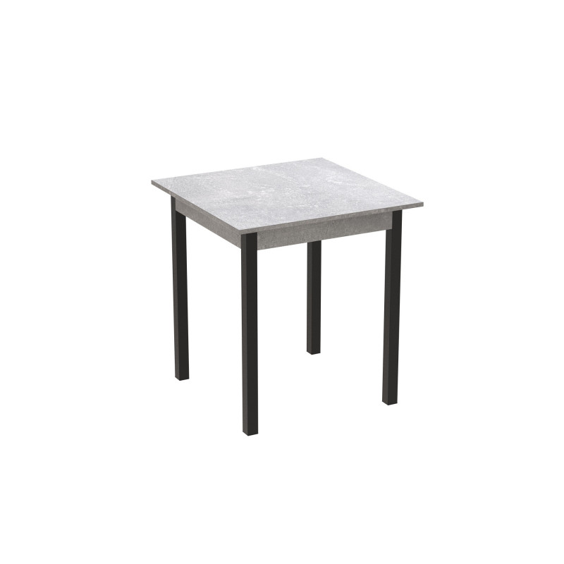 Стол кухонный Ferrum-decor Агата 75x80x80 Черный ДСП Бетон 16мм (FRD-105560)