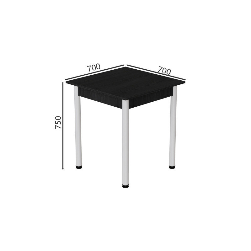 Стол кухонный Ferrum-decor Агата 75x70x70 Белый ДСП Сосна Кембра 16мм (FRD-105670)
