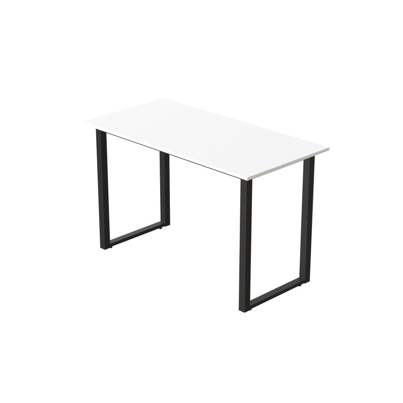 Стіл письмовий Кнап 2 Ferrum-decor 750x1000x700 Чорний метал ДСП Білий 16 мм (FRD-106410)
