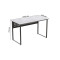 Стіл письмовий Майк Ferrum-decor 75x100x60 Чорний метал ДСП Бетон 32 мм (FRD-106510)