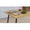 Стол кухонный Марсель 40 Ferrum-decor 75x120x60 Черный металл ДСП Дуб Артизан 16 мм (FRD-106760)
