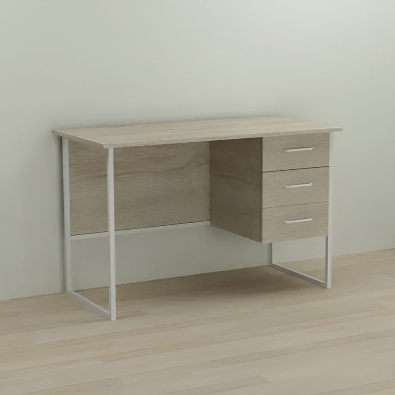 Письменный стол Ferrum-decor Гарри 75x120x70 белый ДСП Дуб Сонома 16мм (FRD-101002)