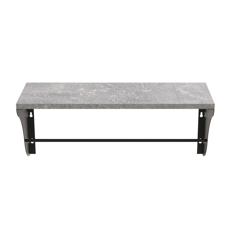Настінна полиця Ferrum-decor Комфі 260x500x240 метал Чорний ДСП Бетон 16 мм (FRD-102722)