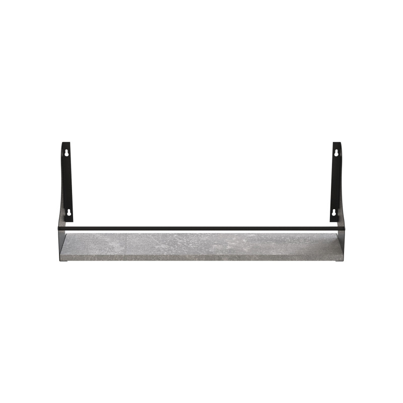 Полка настенная Ferrum-decor Изи 260x600x150 металл Черный ДСП Бетон 16 мм (FRD-102932)