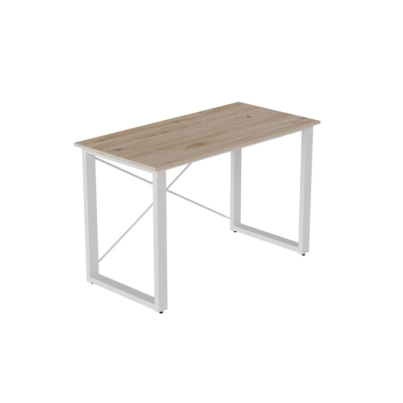 Письмовий стіл Ferrum-decor Драйв 750x1200x600 Білий метал ДСП Дуб Сан-Марино 32 мм (FRD-103332)