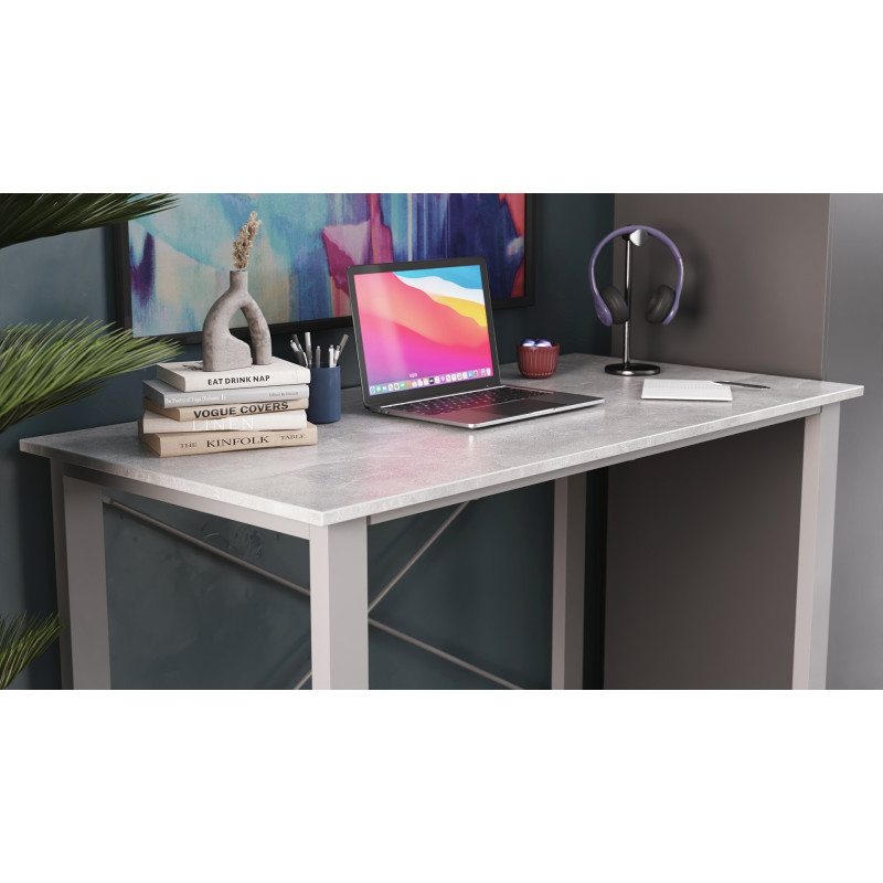 Письмовий стіл Ferrum-decor Драйв 750x1000x700 Сірий метал ДСП Бетон 32 мм (FRD-103372)