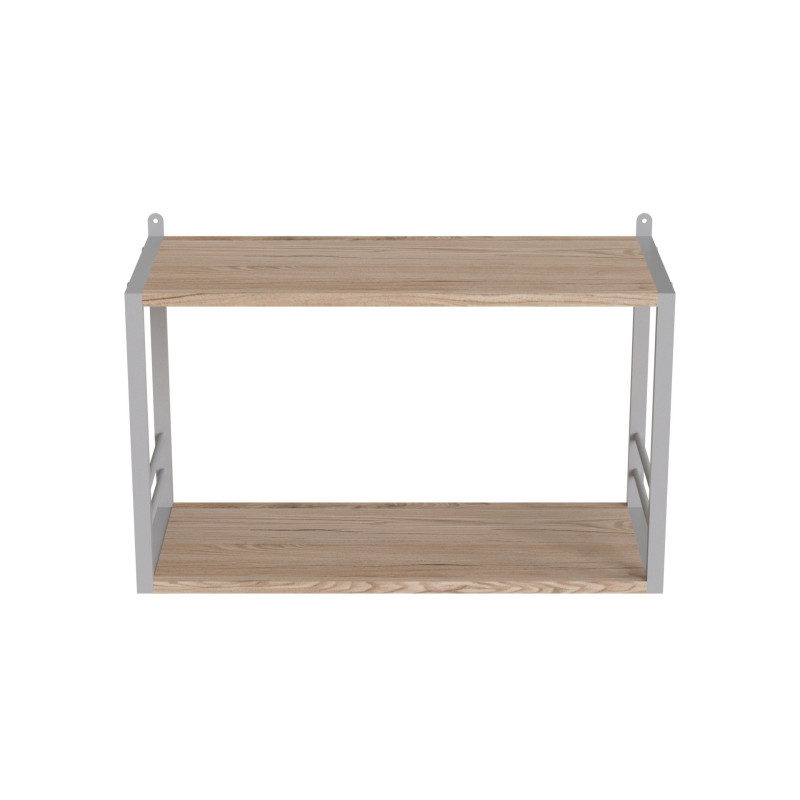Книжкова полиця універсальна Ferrum-decor Стім 1 38x63x26 білий ДСП Дуб Сан-Марино 16мм (FRD-104092)