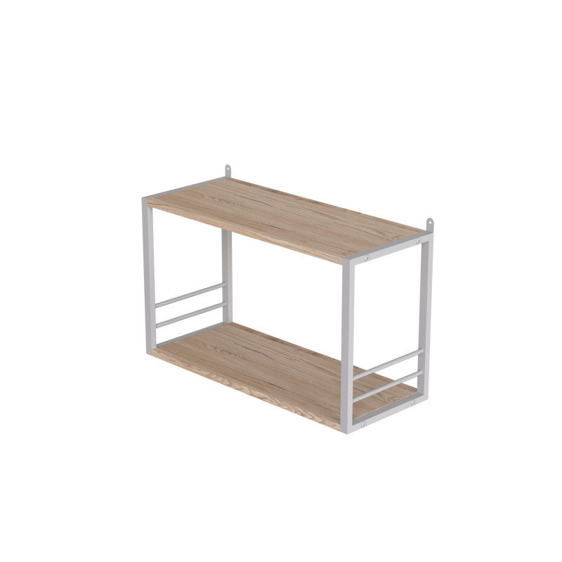 Книжкова полиця універсальна Ferrum-decor Стім 1 38x63x26 білий ДСП Дуб Сан-Марино 16мм (FRD-104092)