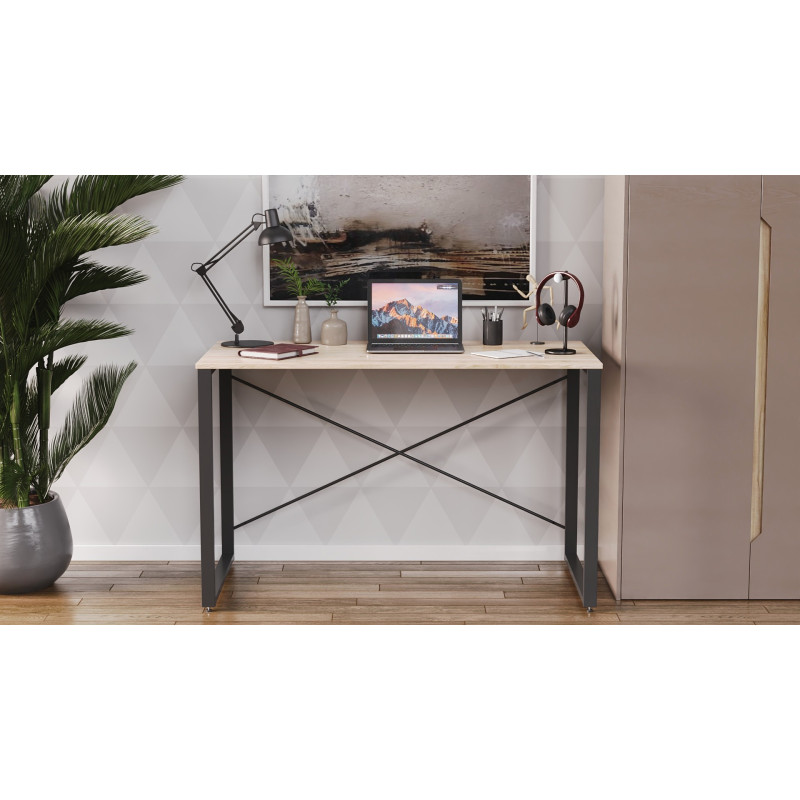 Письмовий стіл Ferrum-decor Серії Конект 75x120x60 чорний ДСП Дуб Сан-Марино 16мм (FRD-104202)