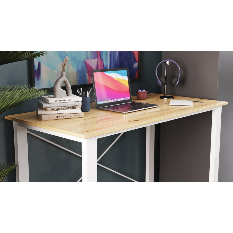 Письмовий стіл Ferrum-decor Драйв 750x1000x700 Сірий метал ДСП Дуб Артизан 16 мм (FRD-103162)