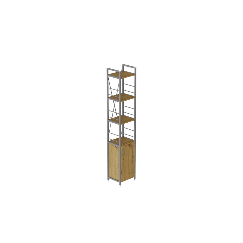 Етажерка 4/34 Ferrum-decor Серії Конект з тумбою 179x34x28 Сірий ДСП Артизан (FRD-104482)