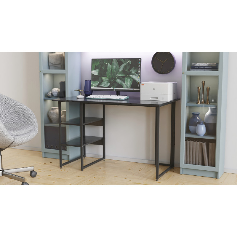 Письмовий стіл Ferrum-decor Кевін 75x100x70 чорний ДСП Сосна Кембра 16мм (FRD-103822)