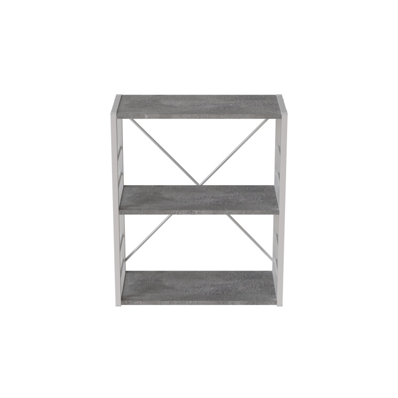 Етажерка 3/60 Ferrum-decor Серії Конект 75x60x28 білий ДСП Бетон 16мм (FRD-104262)