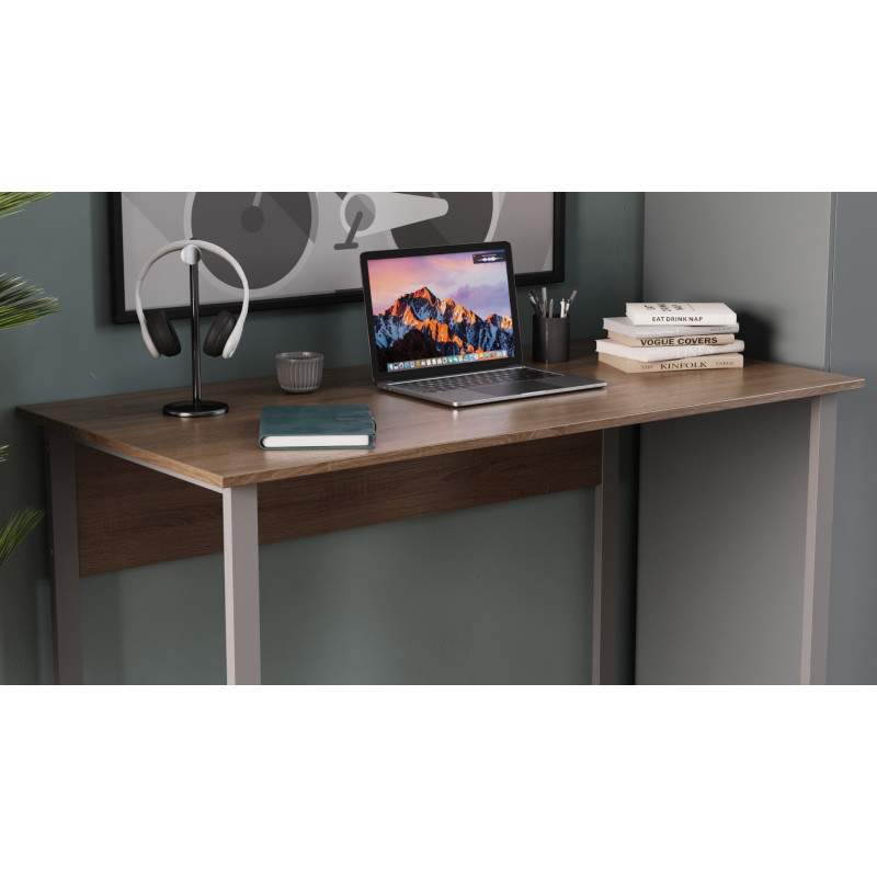 Письменный стол Ferrum-decor Раян 75x140x60 черный ДСП Дуб Сонома 16мм (FRD-103692)