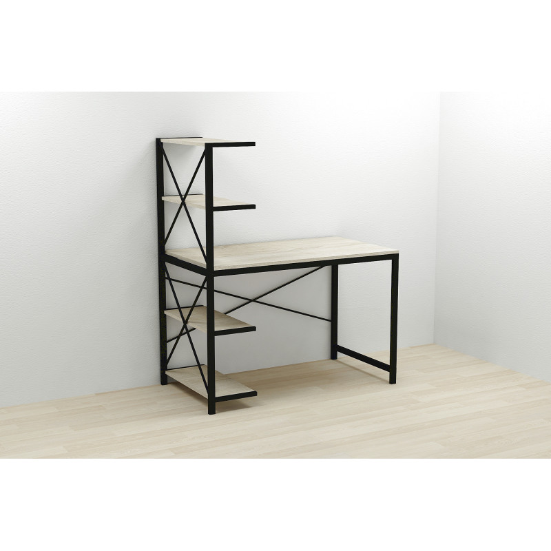 Комп'ютерний стіл Ferrum-decor Джек 75x120x60 Чорний ДСП Сонома (FRD-104382)