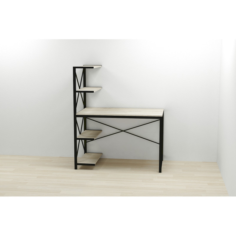Комп'ютерний стіл Ferrum-decor Джек 75x120x60 Чорний ДСП Сонома (FRD-104382)