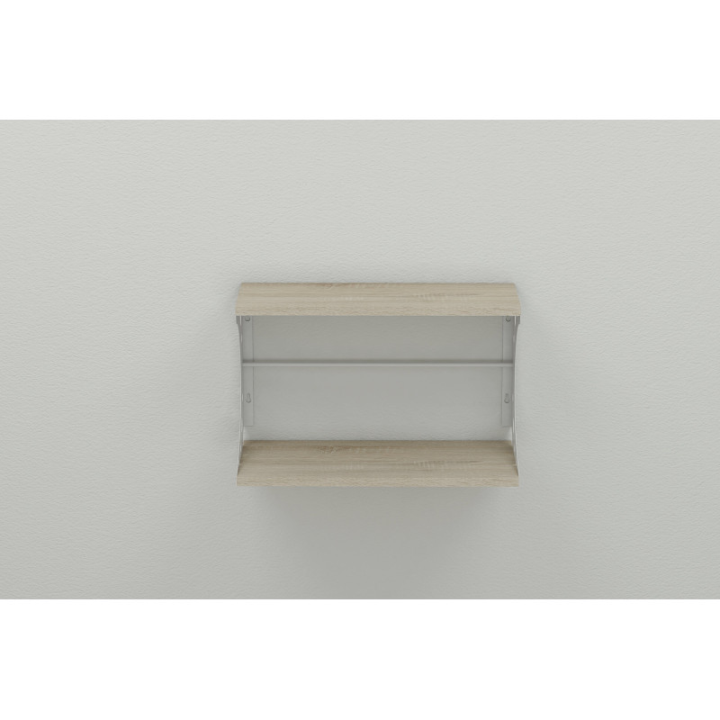 Полка настенная Ferrum-decor Букин 330x500x240 металл Белый ДСП Сонома 16 мм (FRD-102852)