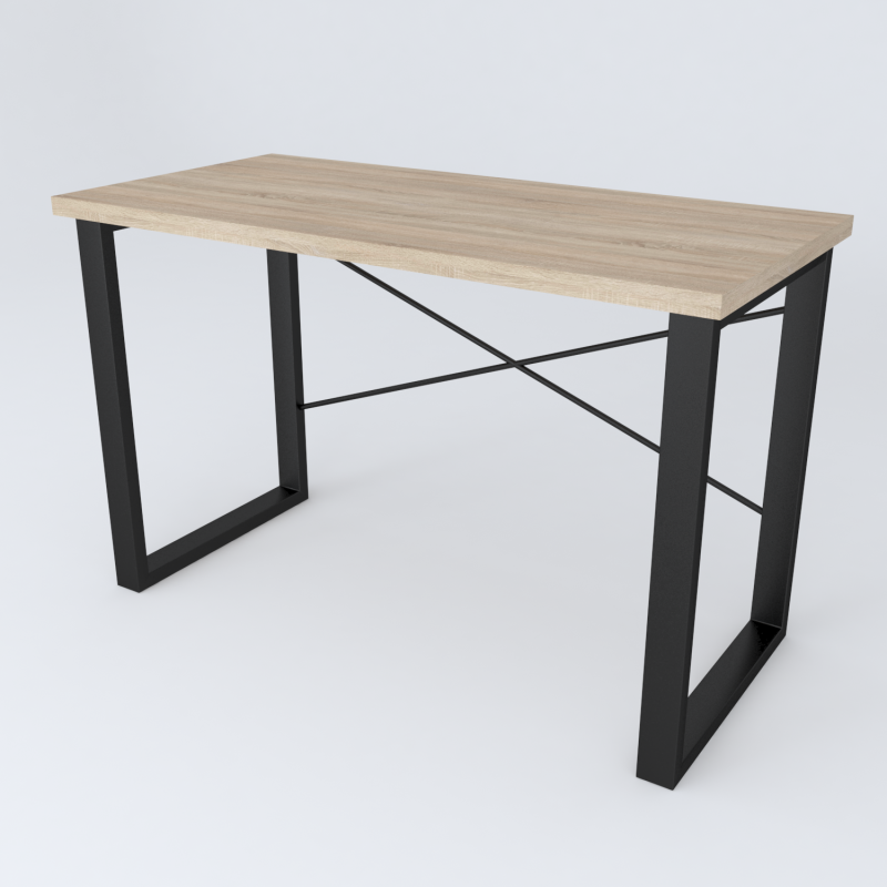 Письмовий стіл Ferrum-decor Драйв 750x1000x700 Чорний метал ДСП Дуб Сонома 32 мм (FRD-103362)