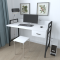 Письмовий стіл Ferrum-decor Комфорт 750x1000x600 Чорний метал ДСП Біле 32 мм (FRD-103422)