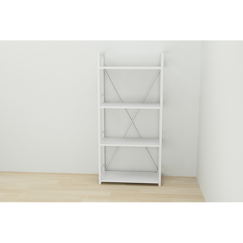 Етажерка 4/60 Ferrum-decor Серії Конект 120x60x28 білий ДСП Біле 16мм (FRD-104242)