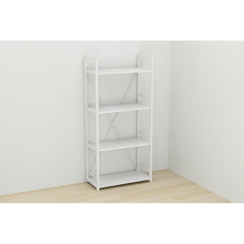 Етажерка 4/60 Ferrum-decor Серії Конект 120x60x28 білий ДСП Біле 16мм (FRD-104242)