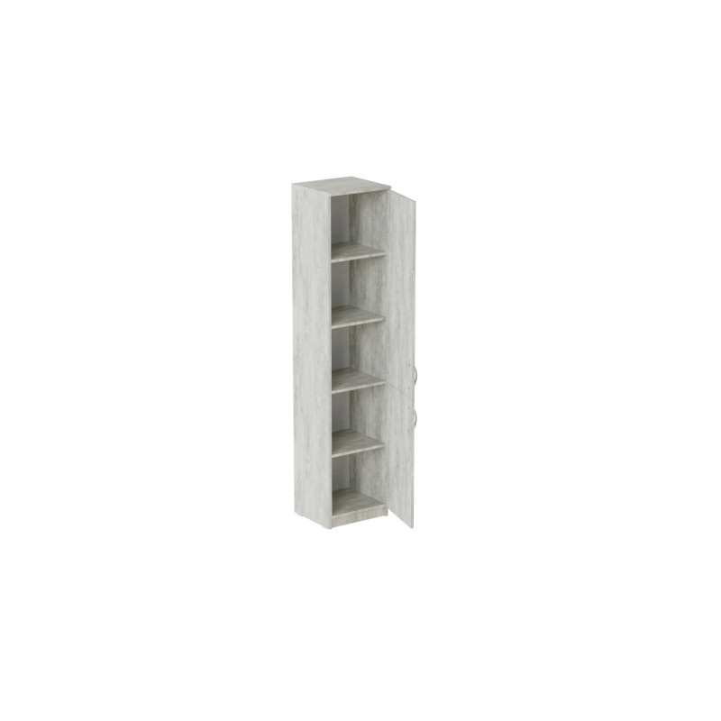 Пенал Анжело Ferrum-decor на 5 полок с 2 дверями 1900x400x380 ДСП Бетон 16 мм (FRD-104922)