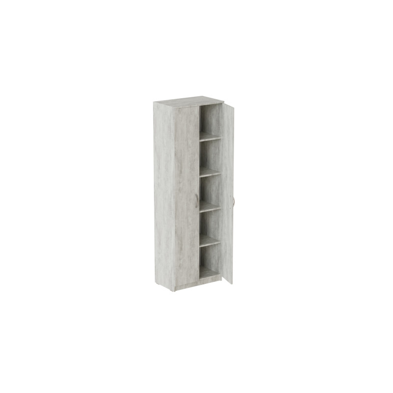 Шкаф Анжело Ferrum-decor на 5 полок 2 двери 1900x600x380 ДСП Бетон 16 мм (FRD-104982)