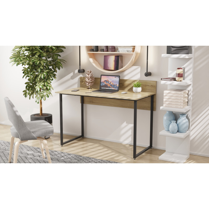Письмовий стіл Ferrum-decor Скай 75x100x60 чорний ДСП Дуб Сонома 16мм (FRD-103612)