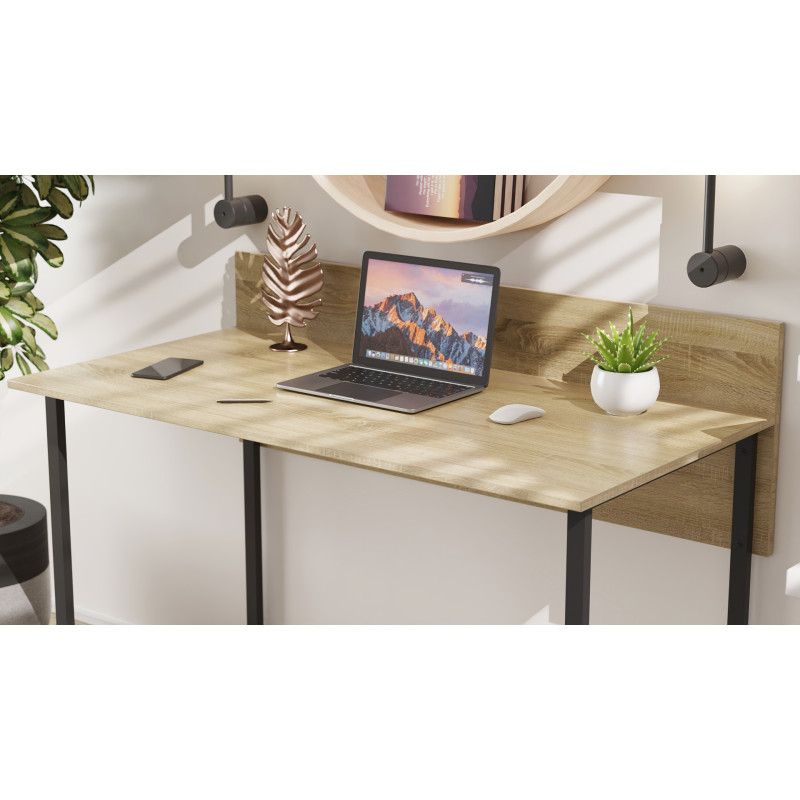 Письмовий стіл Ferrum-decor Скай 75x140x60 чорний ДСП Дуб Сонома 16мм (FRD-103632)