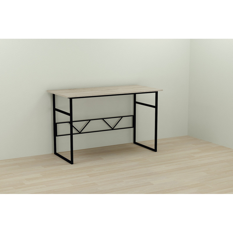 Письменный стол Ferrum-decor Раян 75x100x60 черный ДСП Дуб Сонома 16мм (FRD-103672)