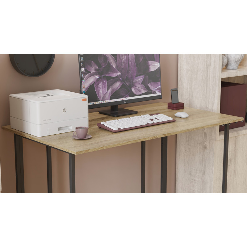 Письмовий стіл Ferrum-decor Ханна 75x100x60 чорний ДСП Дуб Сонома 16мм (FRD-103472)