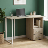 Письмовий стіл Ferrum-decor Отто 75x120x70 білий ДСП Дуб Сонома 16мм (FRD-101042)