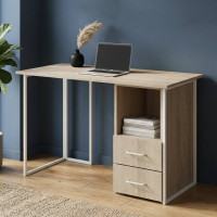 Письмовий стіл Ferrum-decor Отто 75x140x70 білий ДСП Дуб Сонома 16мм (FRD-101052)