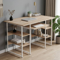 Компьютерный стол Ferrum-decor Тим 75x120x60 белый ДСП Дуб Сан-Марино 32мм (FRD-101362)