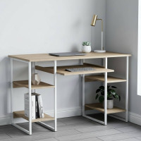 Письмовий стіл Ferrum-decor Тім 75x120x70 білий ДСП Дуб Сонома 16мм (FRD-101372)