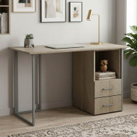Письмовий стіл Ferrum-decor Отто 75x140x60 сірий ДСП Дуб Сонома 16мм (FRD-101502)