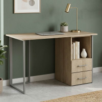 Письмовий стіл Ferrum-decor Отто 75x140x70 сірий ДСП Дуб Сонома 16мм (FRD-101522)