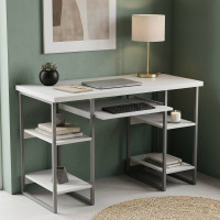 Письмовий стіл Ferrum-decor Тім 76x140x70 сірий ДСП Біле 32мм (FRD-101902)