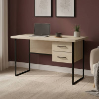 Письменный стол Ferrum-decor Дакота 76x120x60 черный ДСП Дуб Сонома 32мм (FRD-101922)