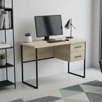 Письмовий стіл Ferrum-decor Дакота 76x140x60 чорний ДСП Дуб Сонома 32мм (FRD-101932)