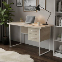 Письмовий стіл Ferrum-decor Дакота 76x120x70 білий ДСП Дуб Сонома 32мм (FRD-102122)