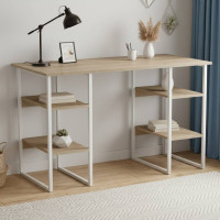 Письмовий стіл Ferrum-decor Карен 76x120x70 білий ДСП Дуб Сонома 32мм (FRD-102282)
