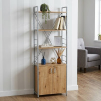 Етажерка 4/60 Ferrum-decor Серії Конект із тумбою 179x60x28 Сірий ДСП Артизан (FRD-102482)