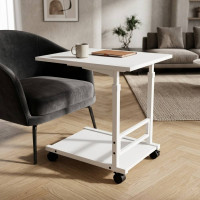 Стол приставной Ferrum-decor Френу 62x40x60 металл Белый ДСП Белое 16мм (FRD-102512)