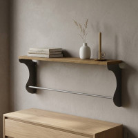 Полиця настінна Ferrum-decor Юзібі 270x500x150 метал Сірий ДСП Дуб Артизан 16 мм (FRD-102672)