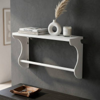 Полиця настінна Ferrum-decor Юзібі 270x700x150 метал Білий ДСП Біле 16 мм (FRD-102702)