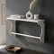 Полиця настінна Ferrum-decor Юзібі 270x700x150 метал Білий ДСП Біле 16 мм (FRD-102702)