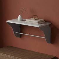 Настінна полиця Ferrum-decor Комфі 260x700x240 метал Сірий ДСП Біле 16 мм (FRD-102772)