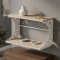Полка настенная Ferrum-decor Букин 330x500x240 металл Белый ДСП Сонома 16 мм (FRD-102852)